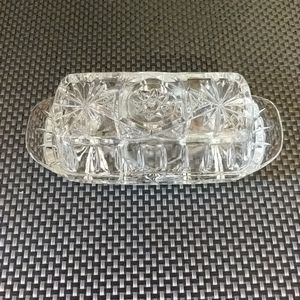 Vintage Anchor Hocking pressed glass butter dish